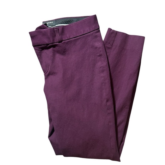 Banana Republic Sloane purple trousers midrise skinny pants size 2 - Picture 3 of 15